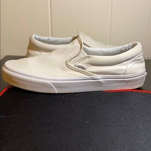 White Vans Slip Ons Size: 8 (Willing to negotiate)